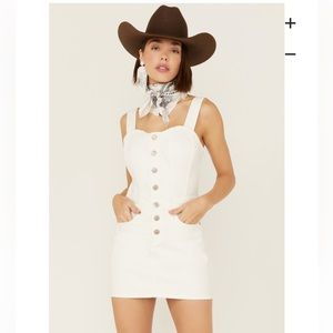SHYANNE white denim dress